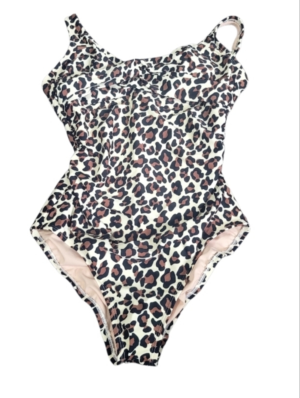 Nwt Cheetah Print $40 One-Piece  Swimsuit - Pink/Black Sz M